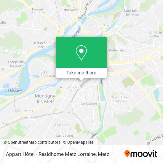 Appart Hôtel - Residhome Metz Lorraine map