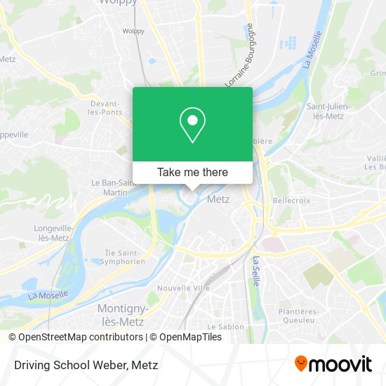 Mapa Driving School Weber