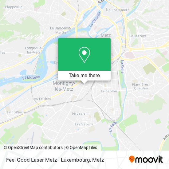 Feel Good Laser Metz - Luxembourg map