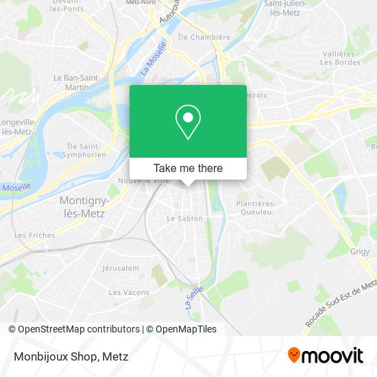 Monbijoux Shop map