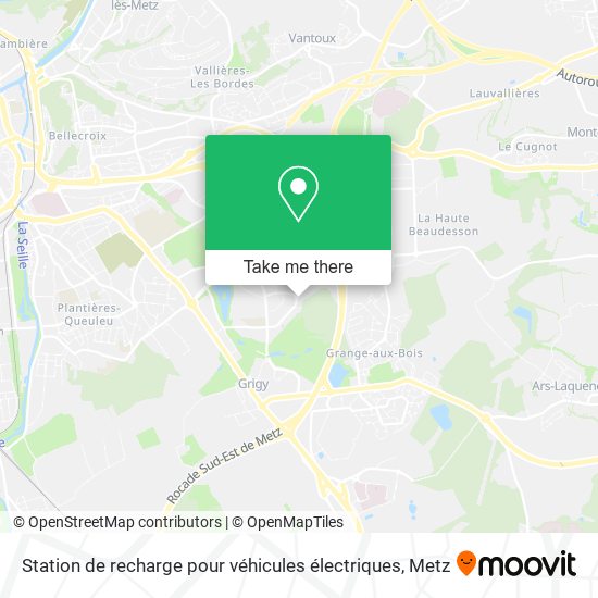 Station de recharge pour véhicules électriques map