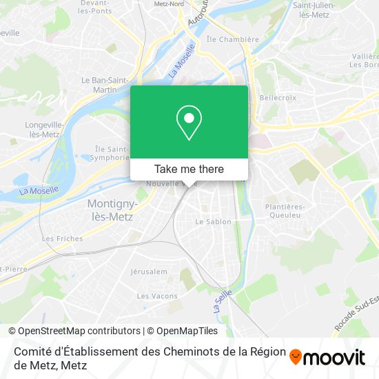Comité d'Établissement des Cheminots de la Région de Metz map