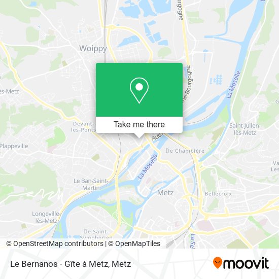 Le Bernanos - Gîte à Metz map