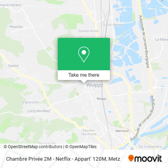 Chambre Privée 2M - Netflix - Appart' 120M map