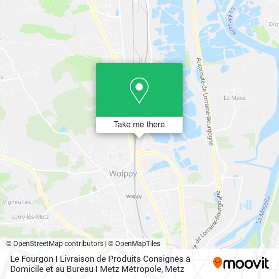 Mapa Le Fourgon I Livraison de Produits Consignés à Domicile et au Bureau I Metz Métropole