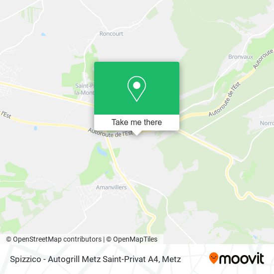 Spizzico - Autogrill Metz Saint-Privat A4 map