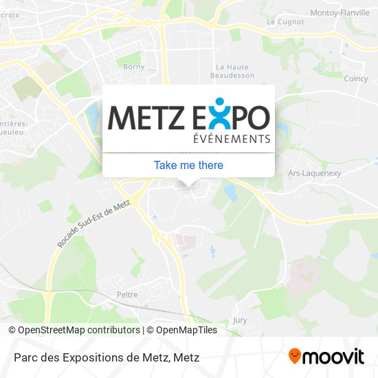 Mapa Parc des Expositions de Metz