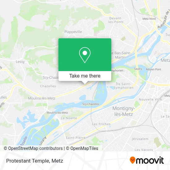 Temple Protestant map