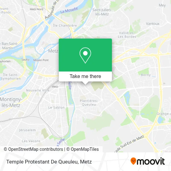 Temple Protestant De Queuleu map