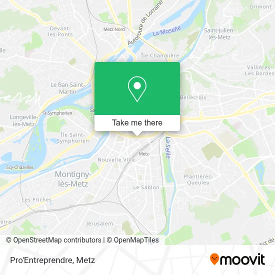 Pro'Entreprendre map