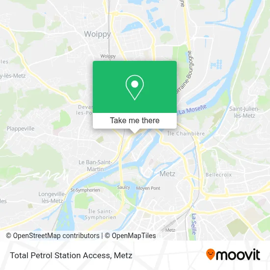 Total Petrol Station Access map