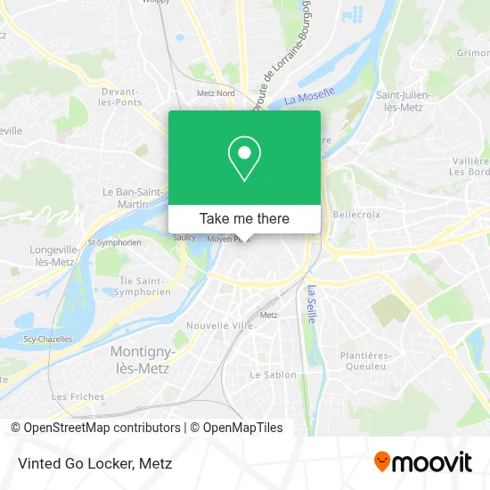 Vinted Go Locker map