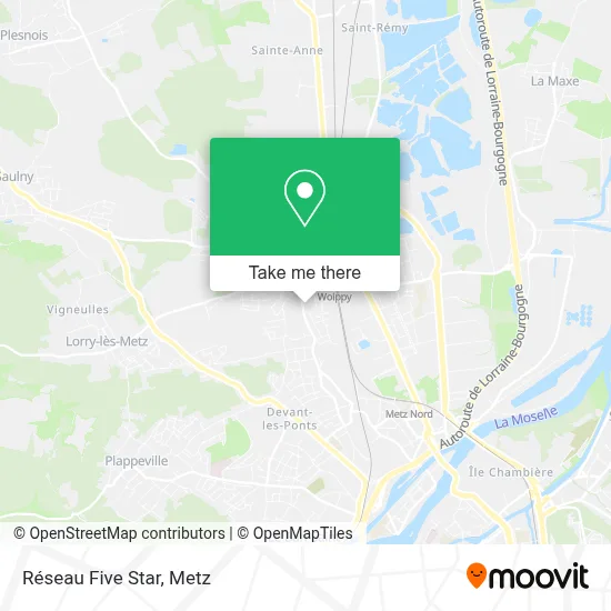 Réseau Five Star map