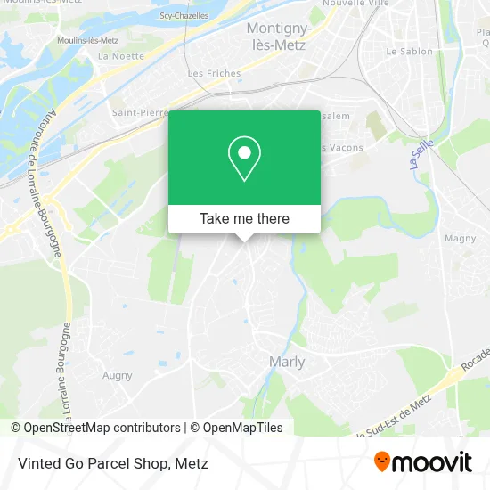 Vinted Go Parcel Shop map