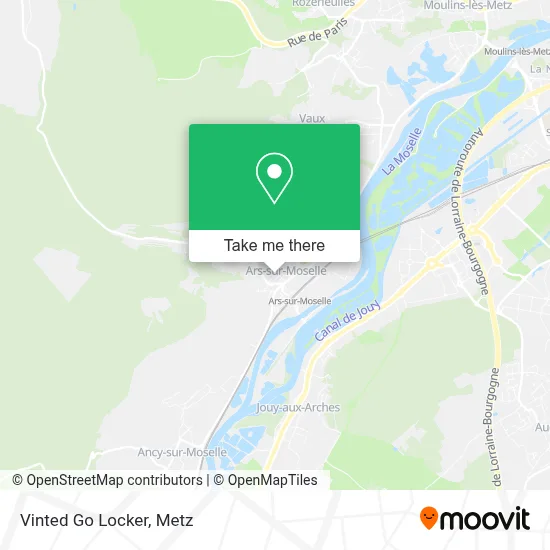 Vinted Go Locker map