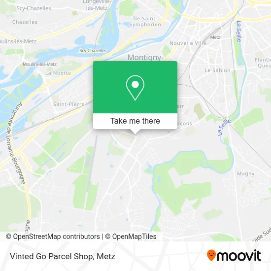 Vinted Go Parcel Shop map