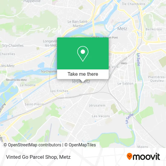 Vinted Go Parcel Shop map