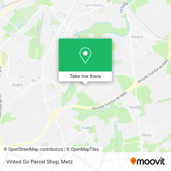Vinted Go Parcel Shop map