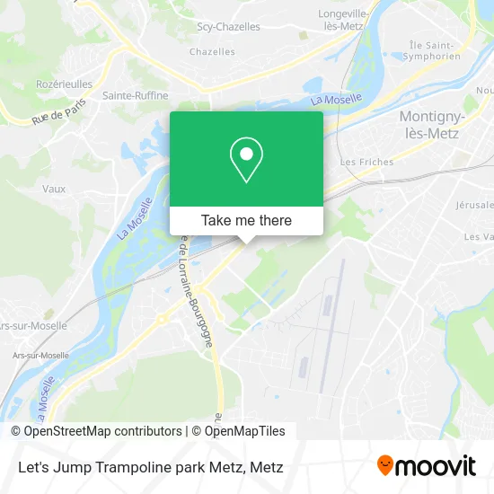 Let's Jump Trampoline park Metz map