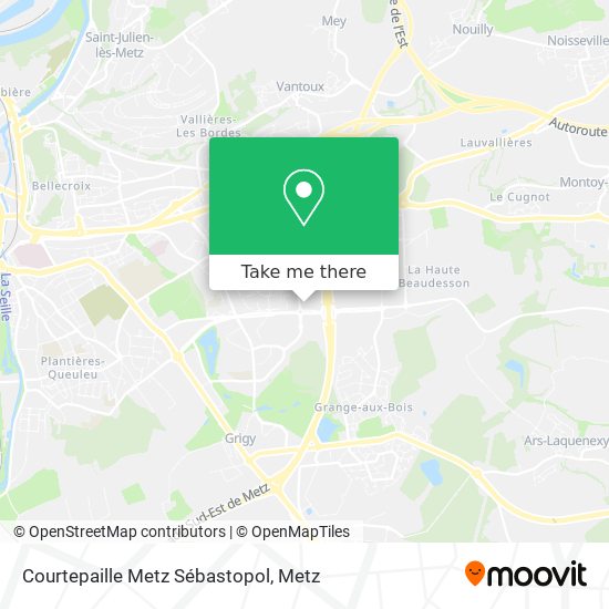 Courtepaille Metz Sébastopol map