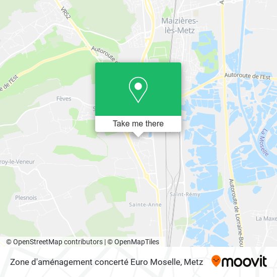 Zone d'aménagement concerté Euro Moselle map