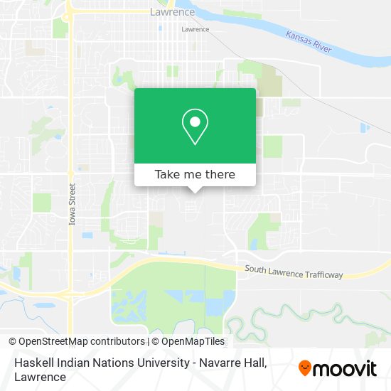 Mapa de Haskell Indian Nations University - Navarre Hall