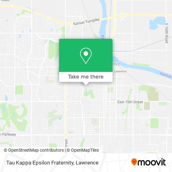 Mapa de Tau Kappa Epsilon Fraternity