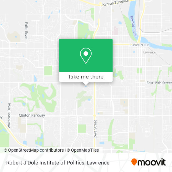 Robert J Dole Institute of Politics map