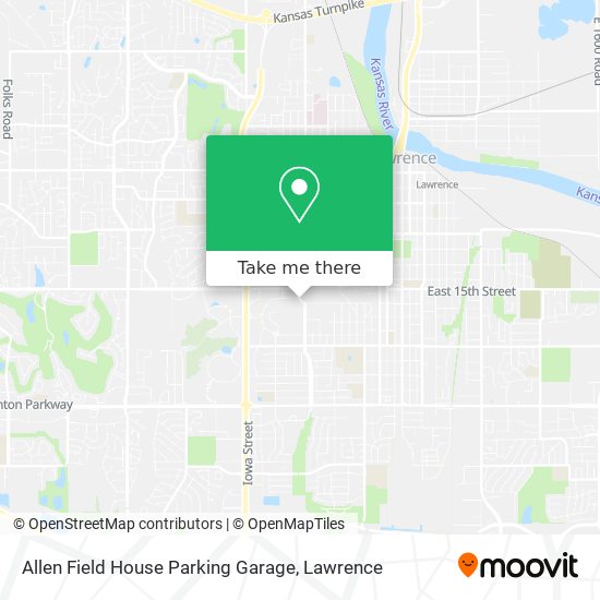 Allen Field House Parking Garage map