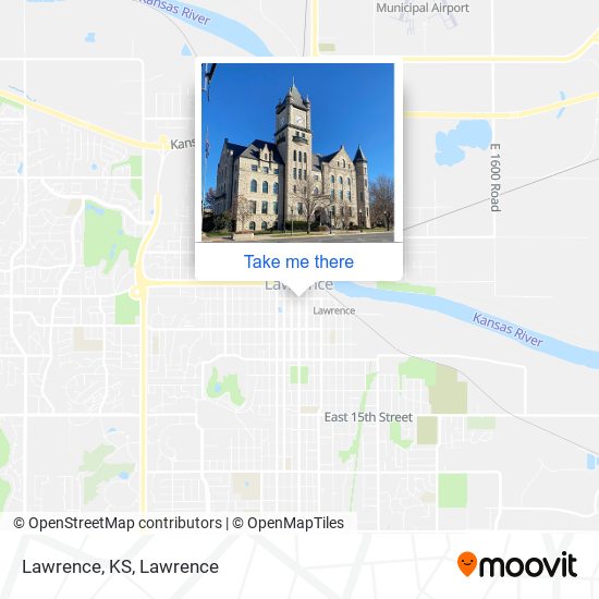 Lawrence, KS map