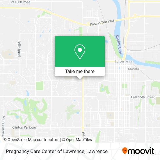Mapa de Pregnancy Care Center of Lawrence