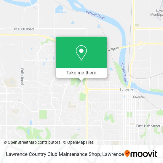 Lawrence Country Club Maintenance Shop map