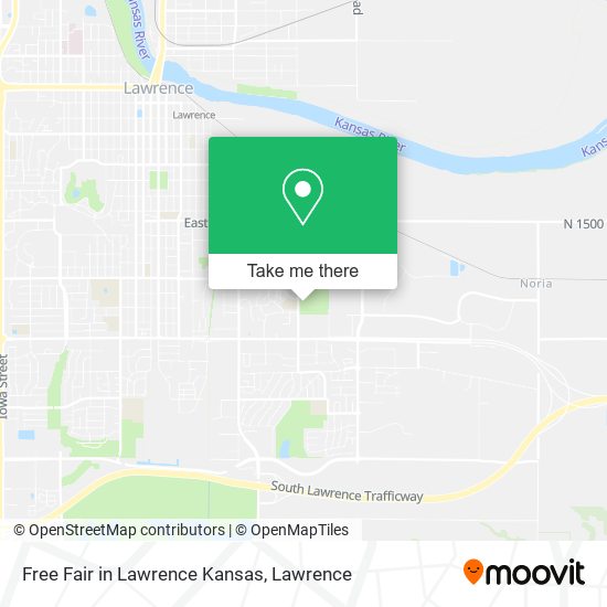 Free Fair in Lawrence Kansas map