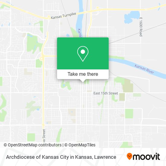 Archdiocese of Kansas City in Kansas map