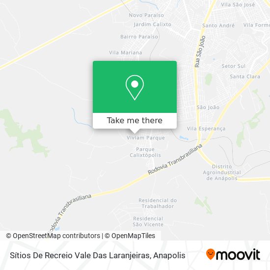 Mapa Sítios De Recreio Vale Das Laranjeiras