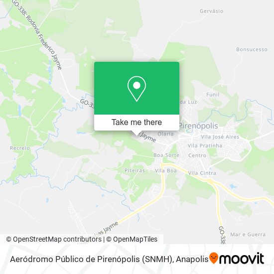 Aeródromo Público de Pirenópolis (SNMH) map