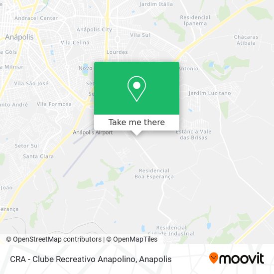 CRA - Clube Recreativo Anapolino map