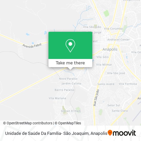 Mapa Unidade de Saúde Da Família- São Joaquim