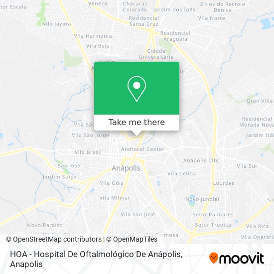 HOA - Hospital De Oftalmológico De Anápolis map