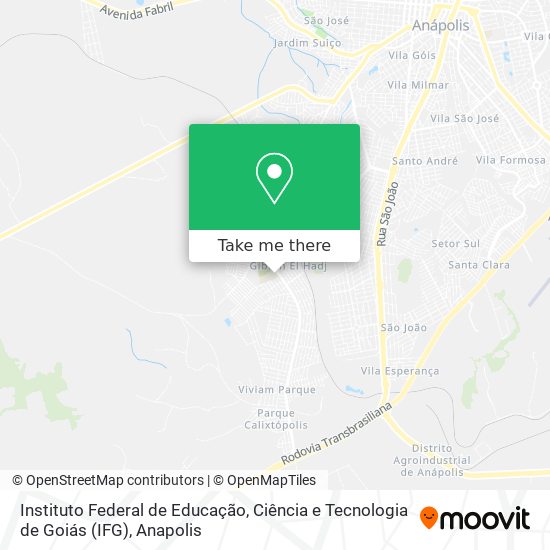 Instituto Federal de Educação, Ciência e Tecnologia de Goiás (IFG) map