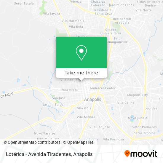 Lotérica - Avenida Tiradentes map