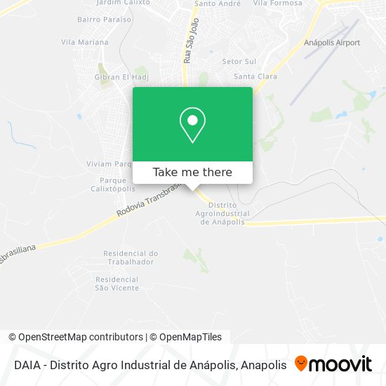 Mapa DAIA - Distrito Agro Industrial de Anápolis