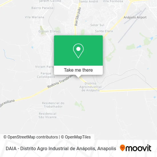 DAIA - Distrito Agro Industrial de Anápolis map