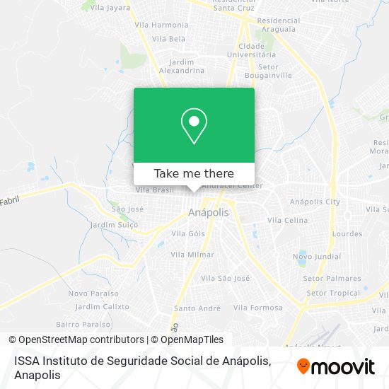 ISSA Instituto de Seguridade Social de Anápolis map