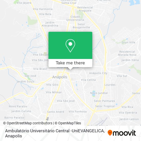 Ambulatório Universitário Central -UniEVANGELICA map
