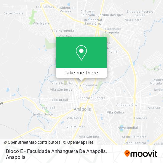 Mapa Bloco E - Faculdade Anhanguera De Anápolis