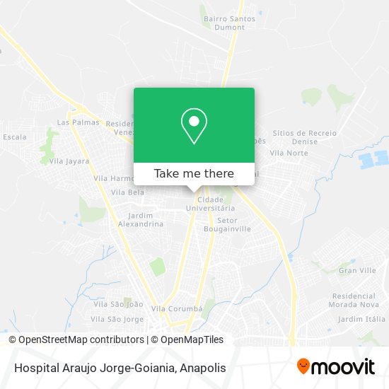 Mapa Hospital Araujo Jorge-Goiania