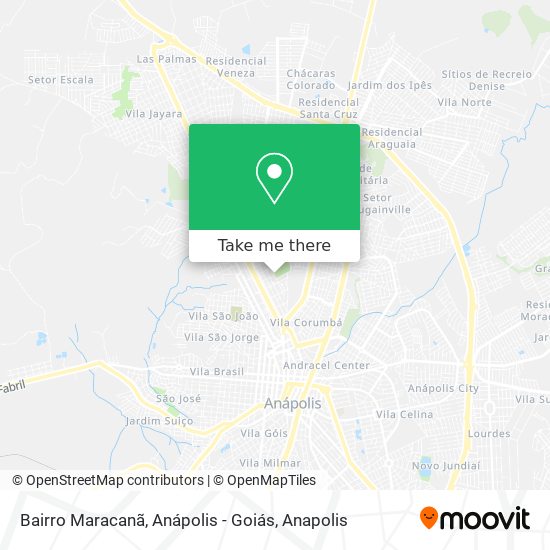 Bairro Maracanã, Anápolis - Goiás map