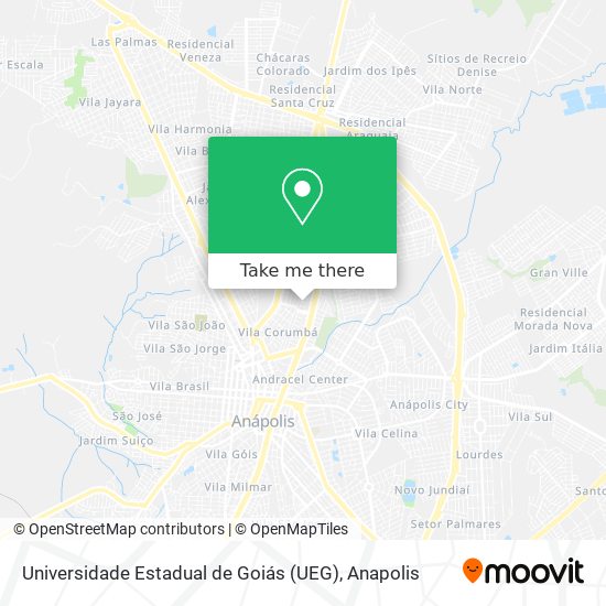 Mapa Universidade Estadual de Goiás (UEG)