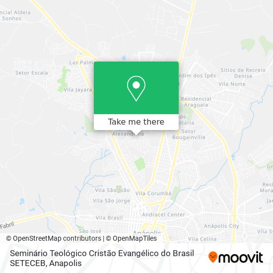 Mapa Seminário Teológico Cristão Evangélico do Brasil SETECEB